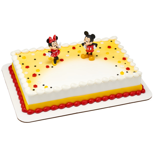 Mickey Mouse and Minnie Mouse