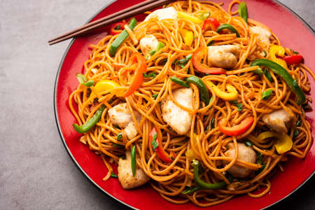 Schezwan Chicken Hakka Noodles